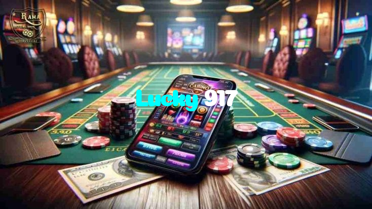 Lucky 917 casino presented on mobile device in Pakistan with slots and live games