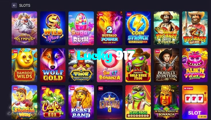 Lucky 917 casino presented on mobile device in Pakistan with slots and live games